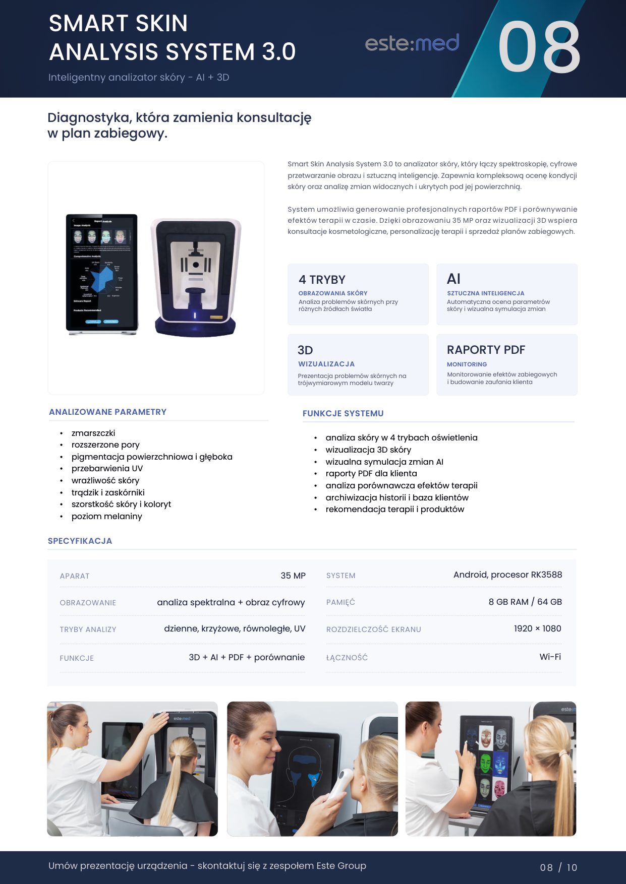 Smart Skin Analysis 3.0 - karta w katalogu este:med