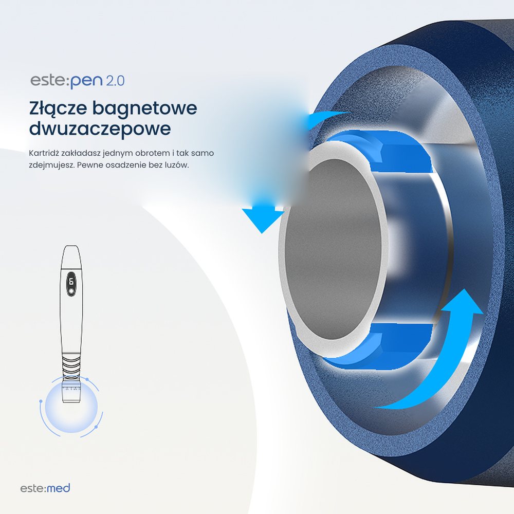 Złącze bagnetowe dwuzaczepowe este:pen 2.0